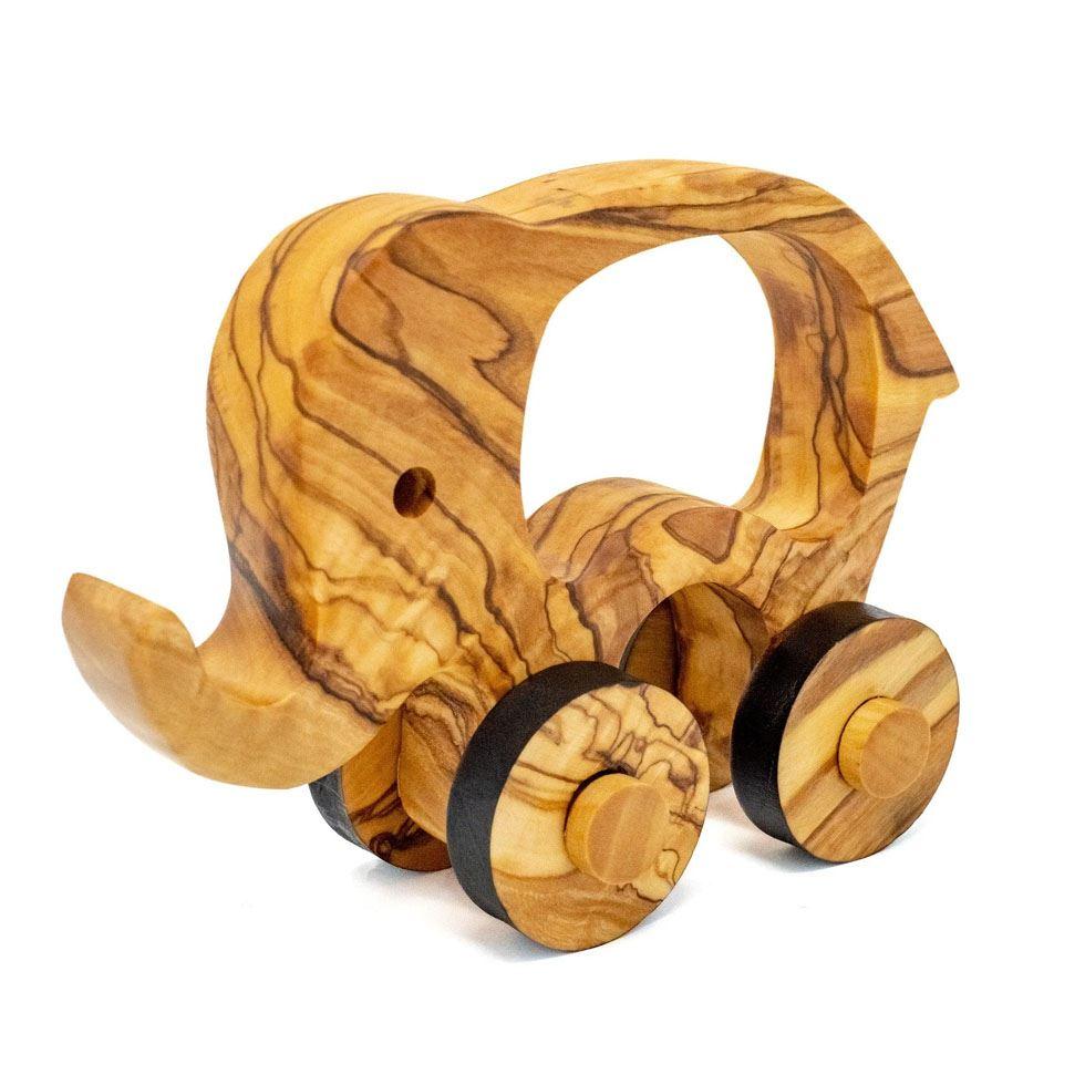 Natural Wood Elephant Toy Image