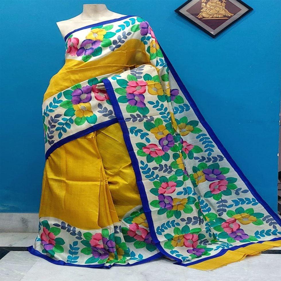 Painted Murshidabad Sarees Image