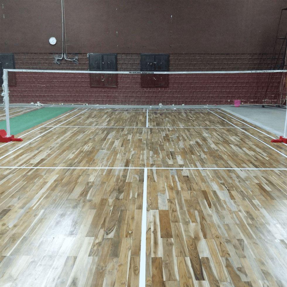 Polished Badminton Court Flooring Image