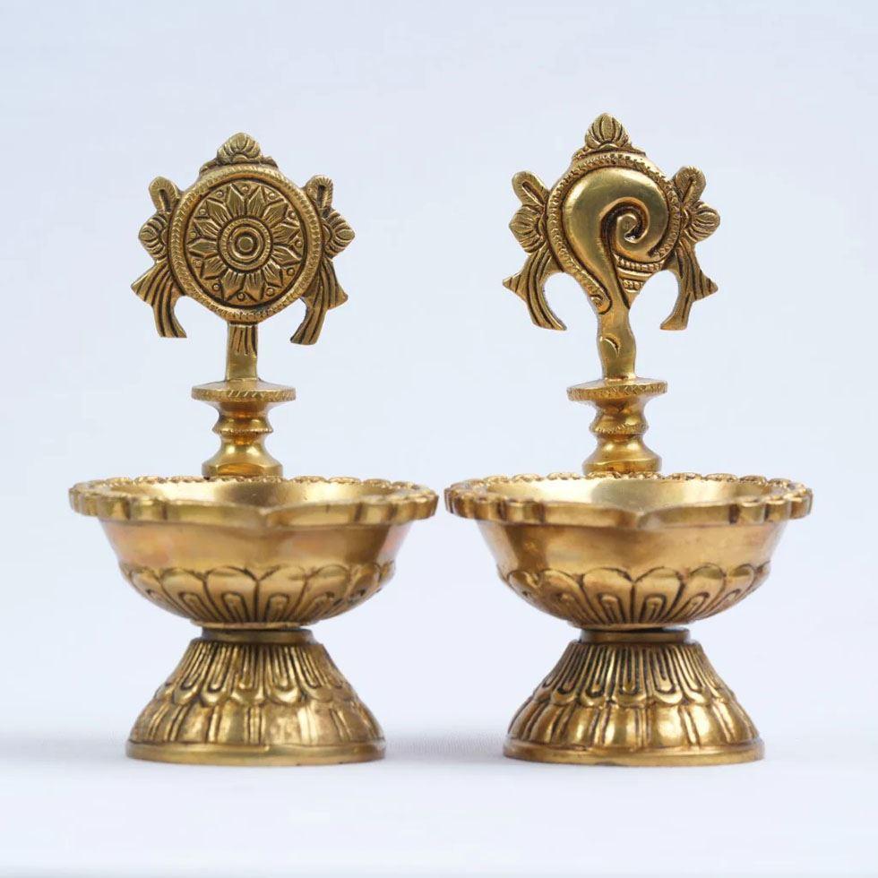 Polished Brass Diya Image