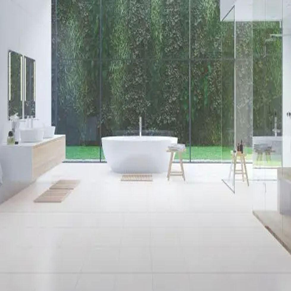 Polished Plain Bathroom Tiles Image