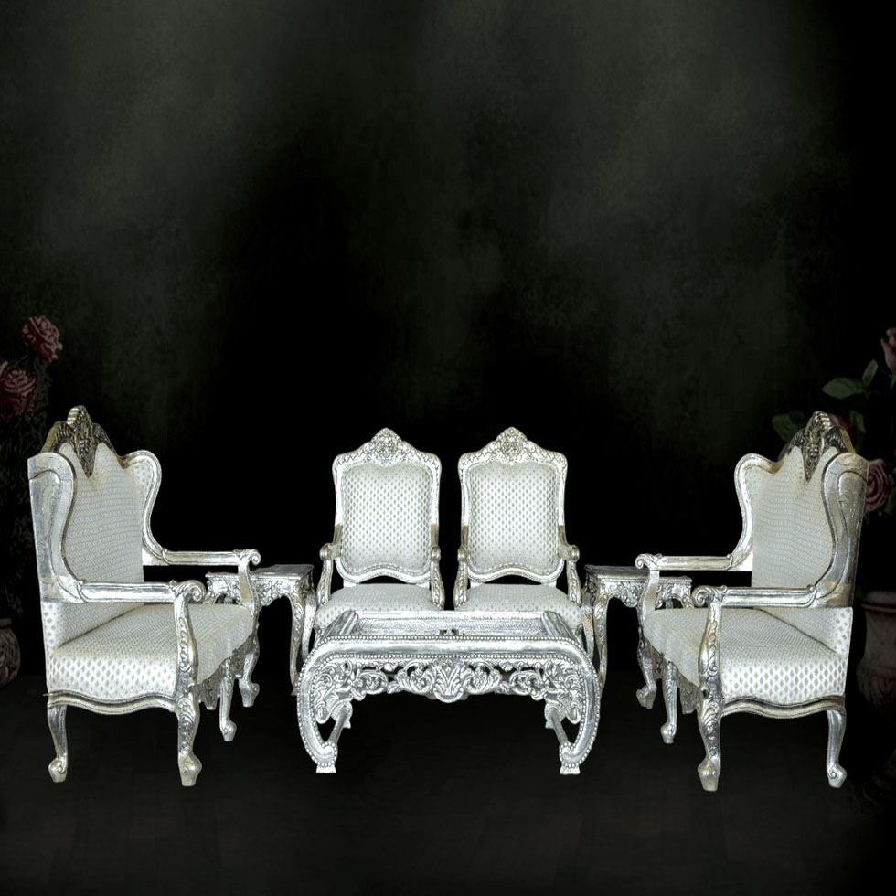 Polished Silver Sofa Set Image