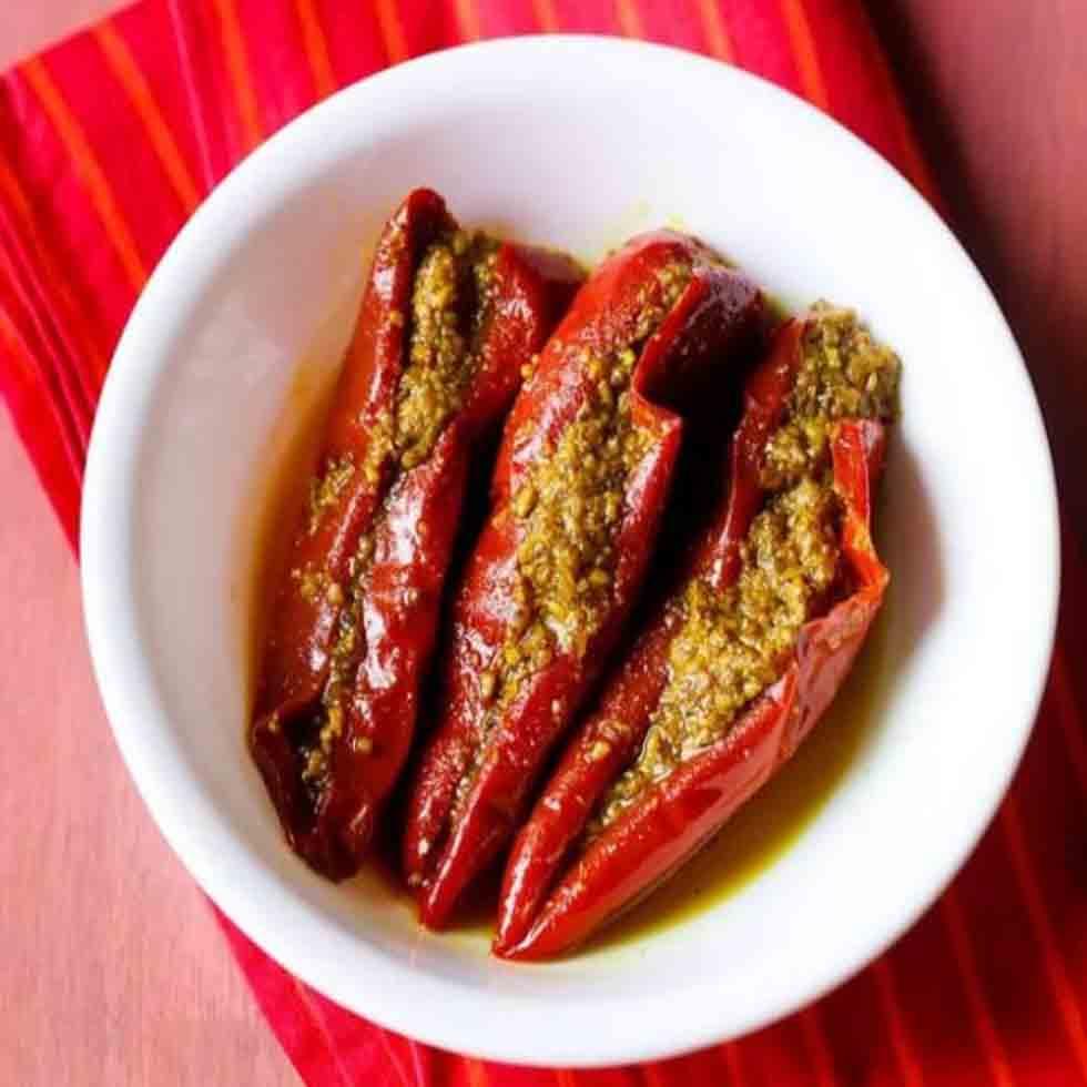 Fresh Hot Spicy Stuffed Best Red Chilli Pickle Supplier Image