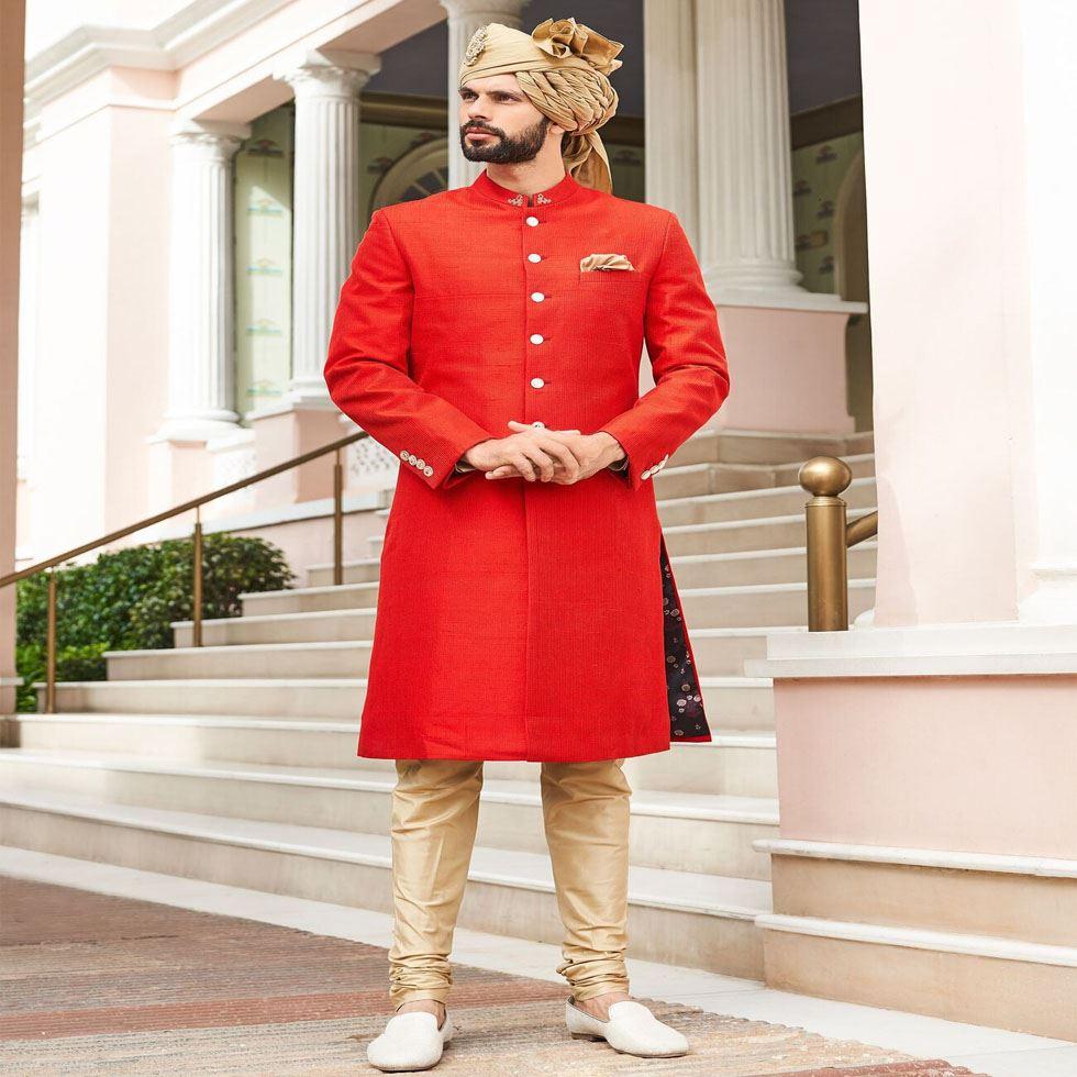 Red Men Sherwani Image