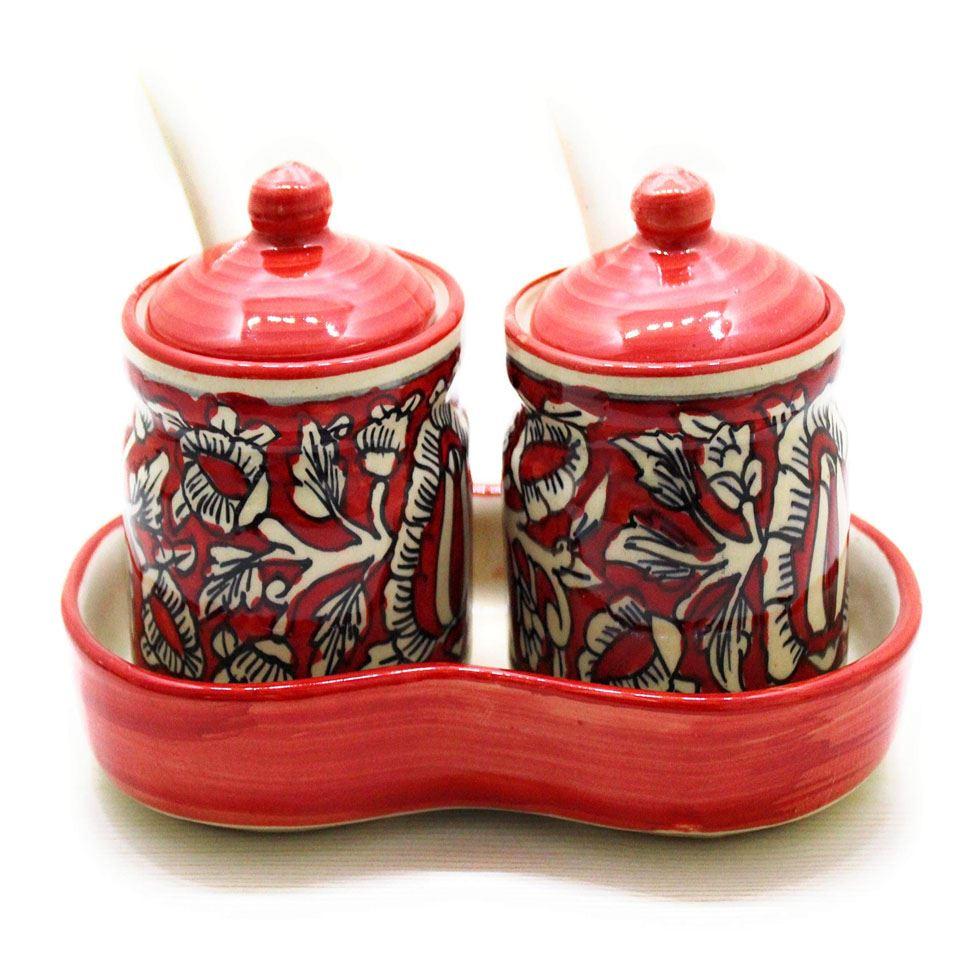 Red Pickle Jar Image