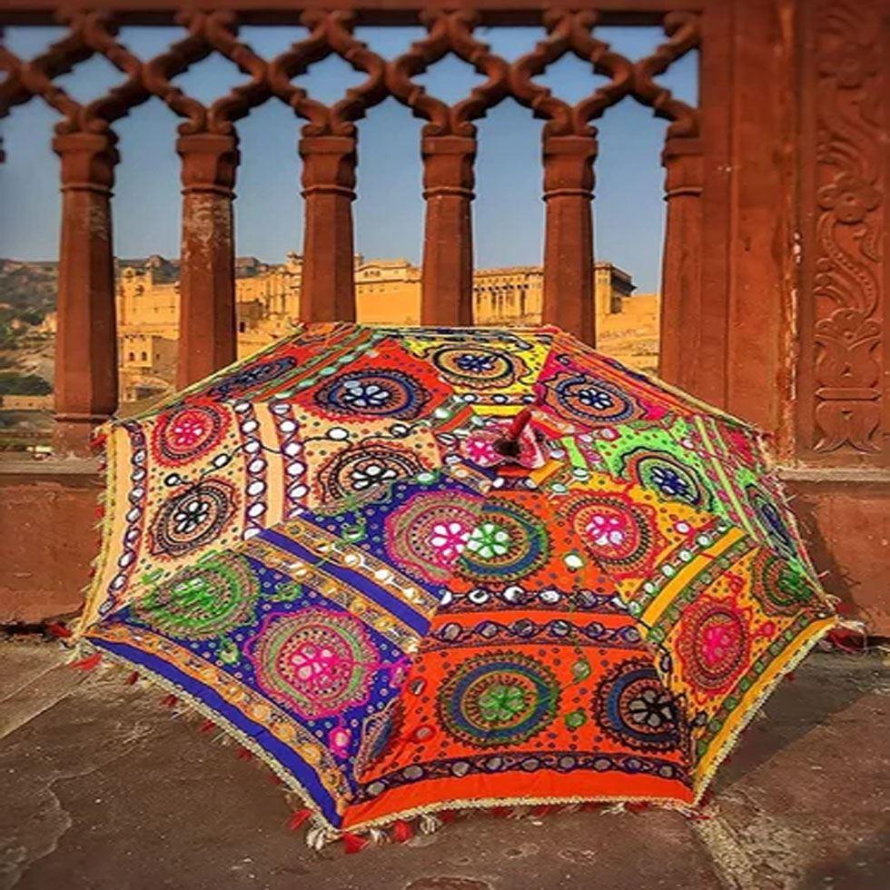 Round Rajasthani Umbrella Image