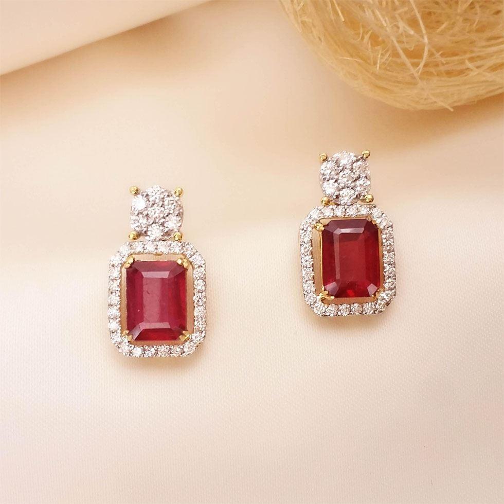 Ruby Stone Earrings Image