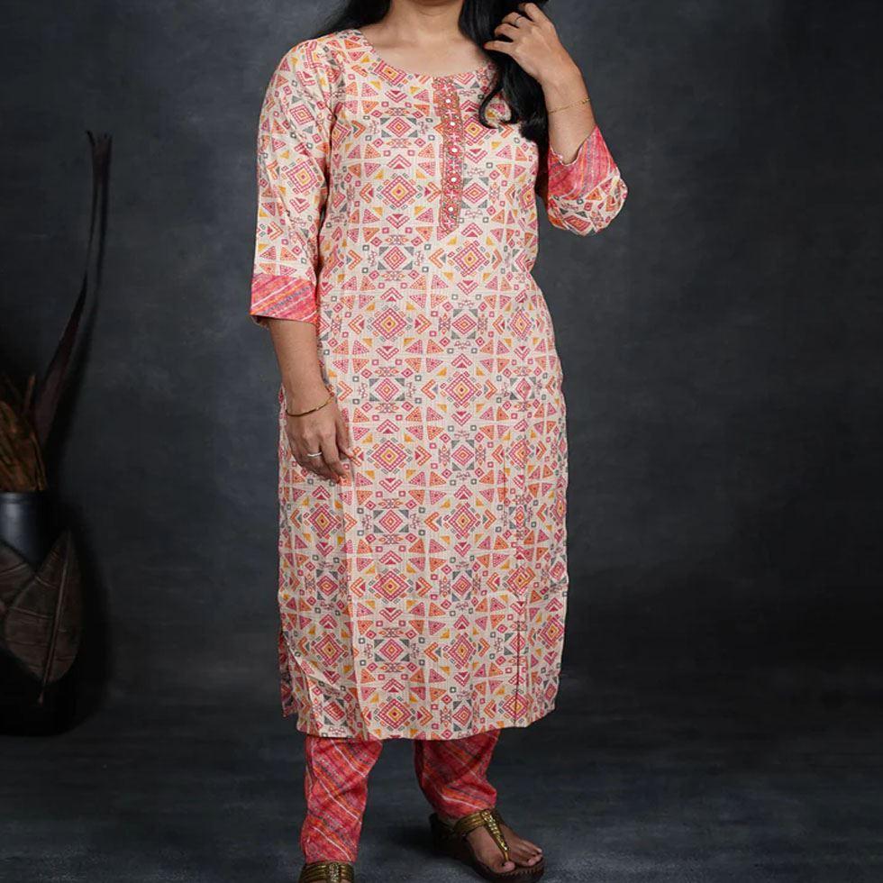 Satin Cotton Kurti Image