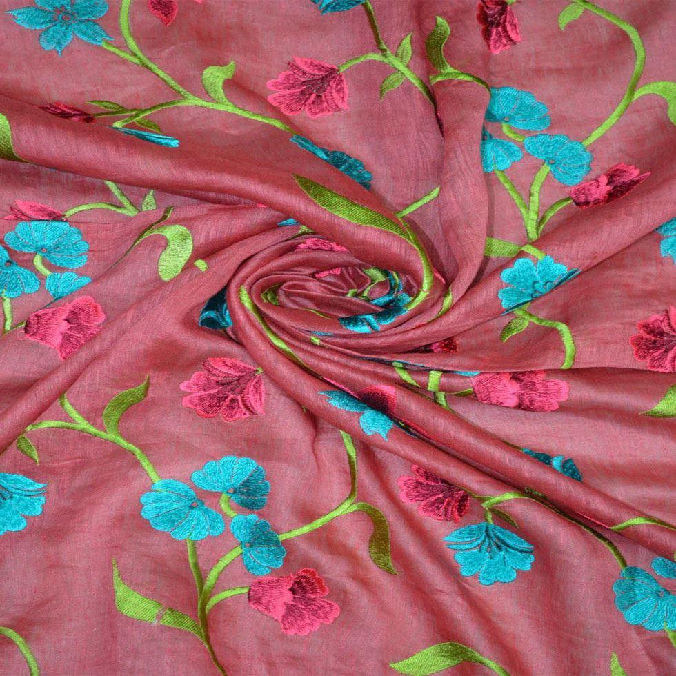 Silk Embroidery Fabric Image