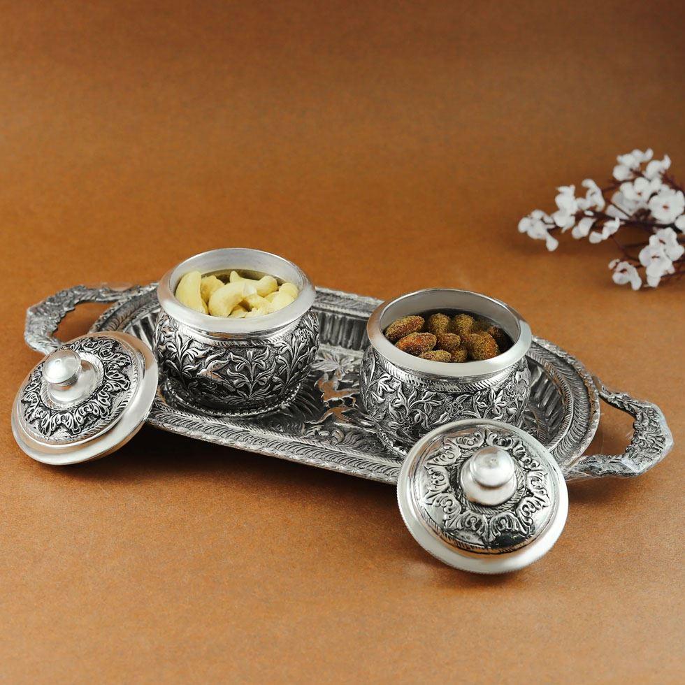 Silver Dry Fruit Set Image