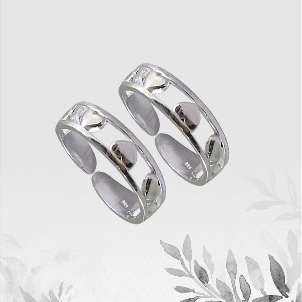 Silver Plain Toe Ring Image