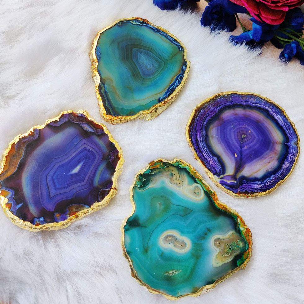 Slice Agate Coaster Image