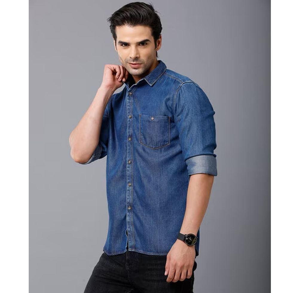 Slim Mens Denim Shirts Image