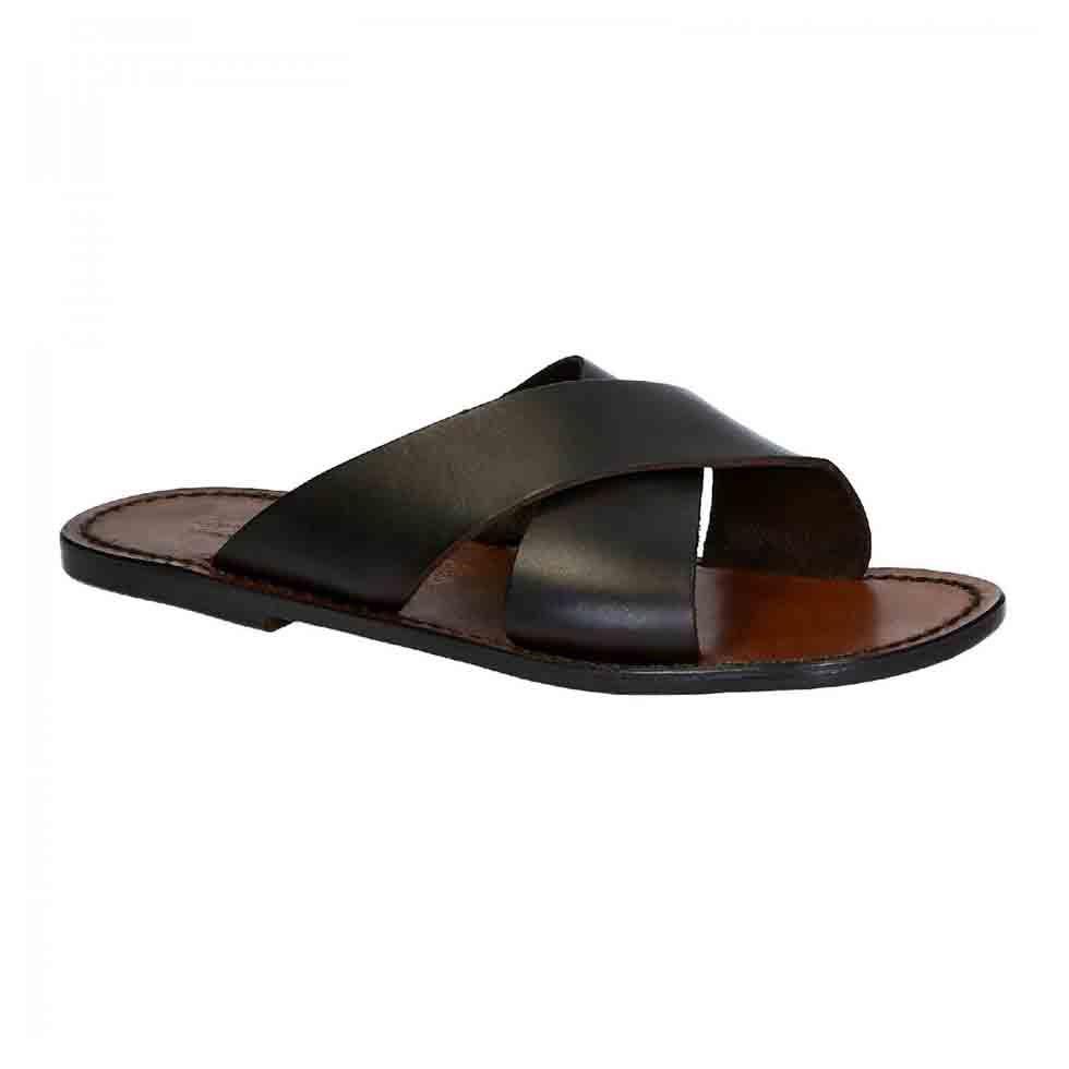 Classic Comfortable Leather Slippers Raw Material Image