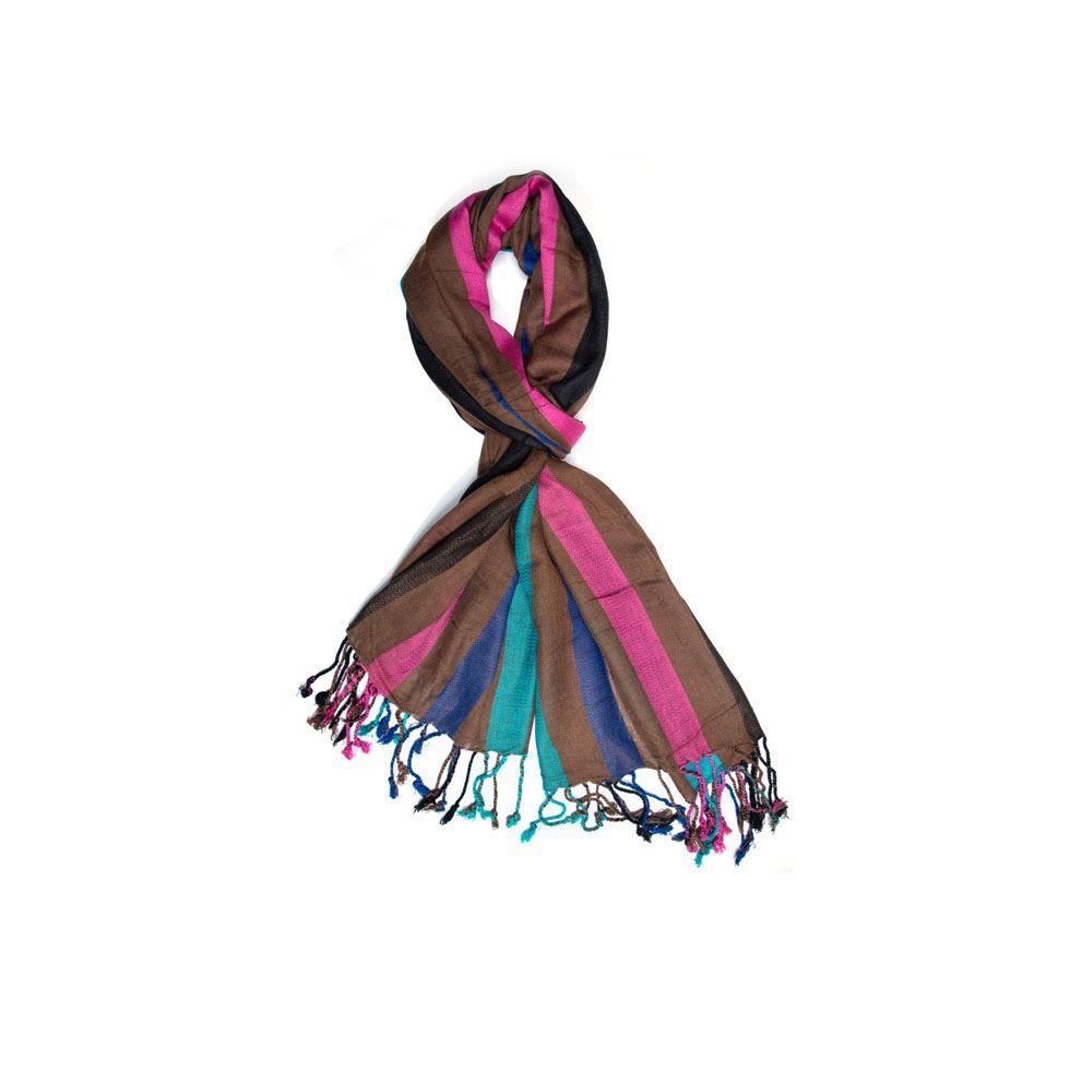 Striped Rayon Fashion Stole Image