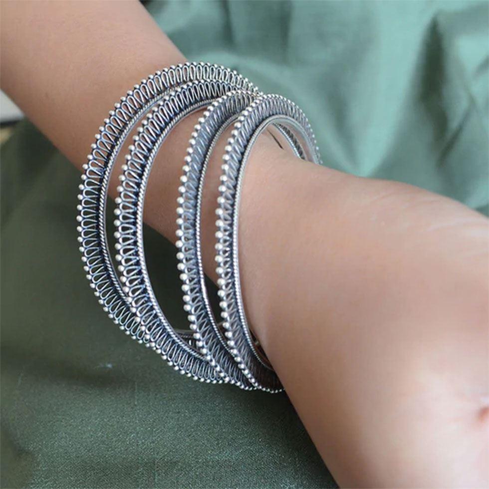 Stylish Silver Bangles Image