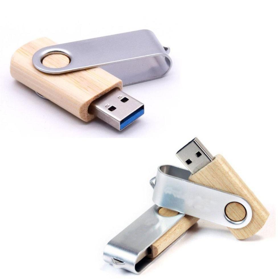 Swivel Wooden Pen Drive Image