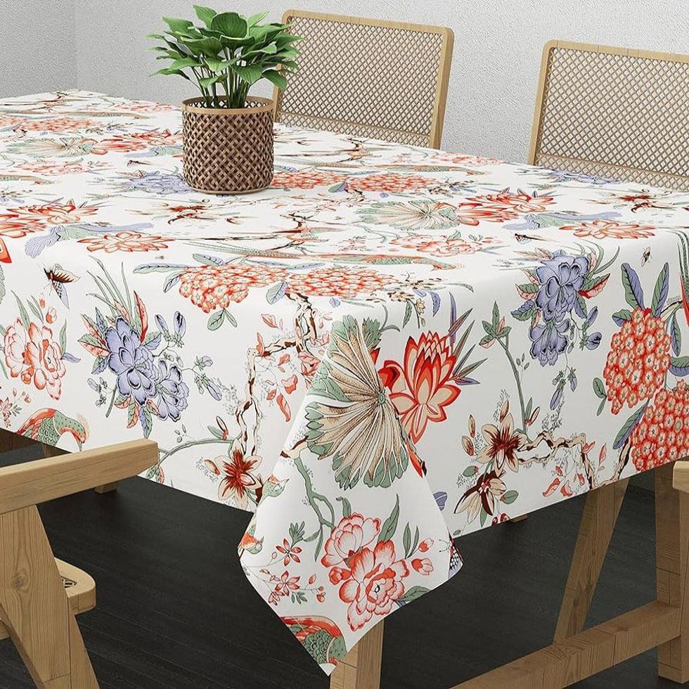 Table Cover Flower Print  Image