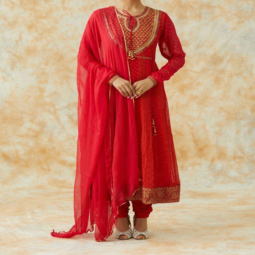 Traditional Bandhani Suit Image