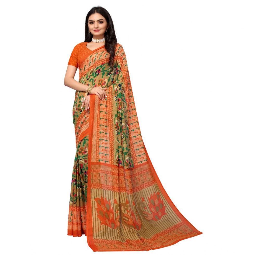 Women Printed Renial Saree Image