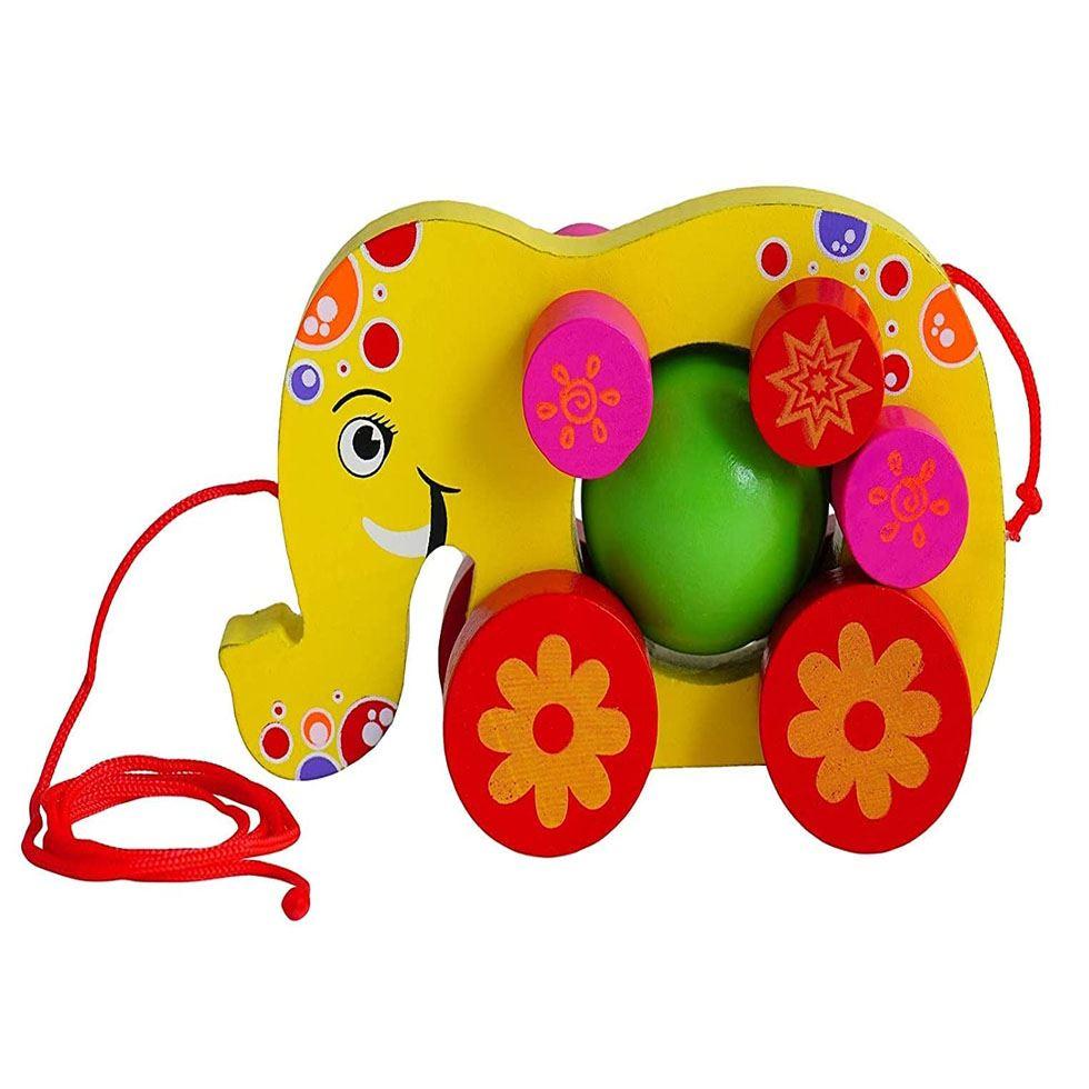 Wood Elephant Kid Toy Image