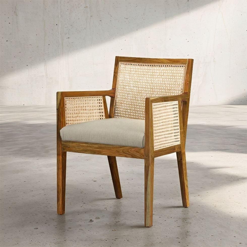 Wood wicker chair Image