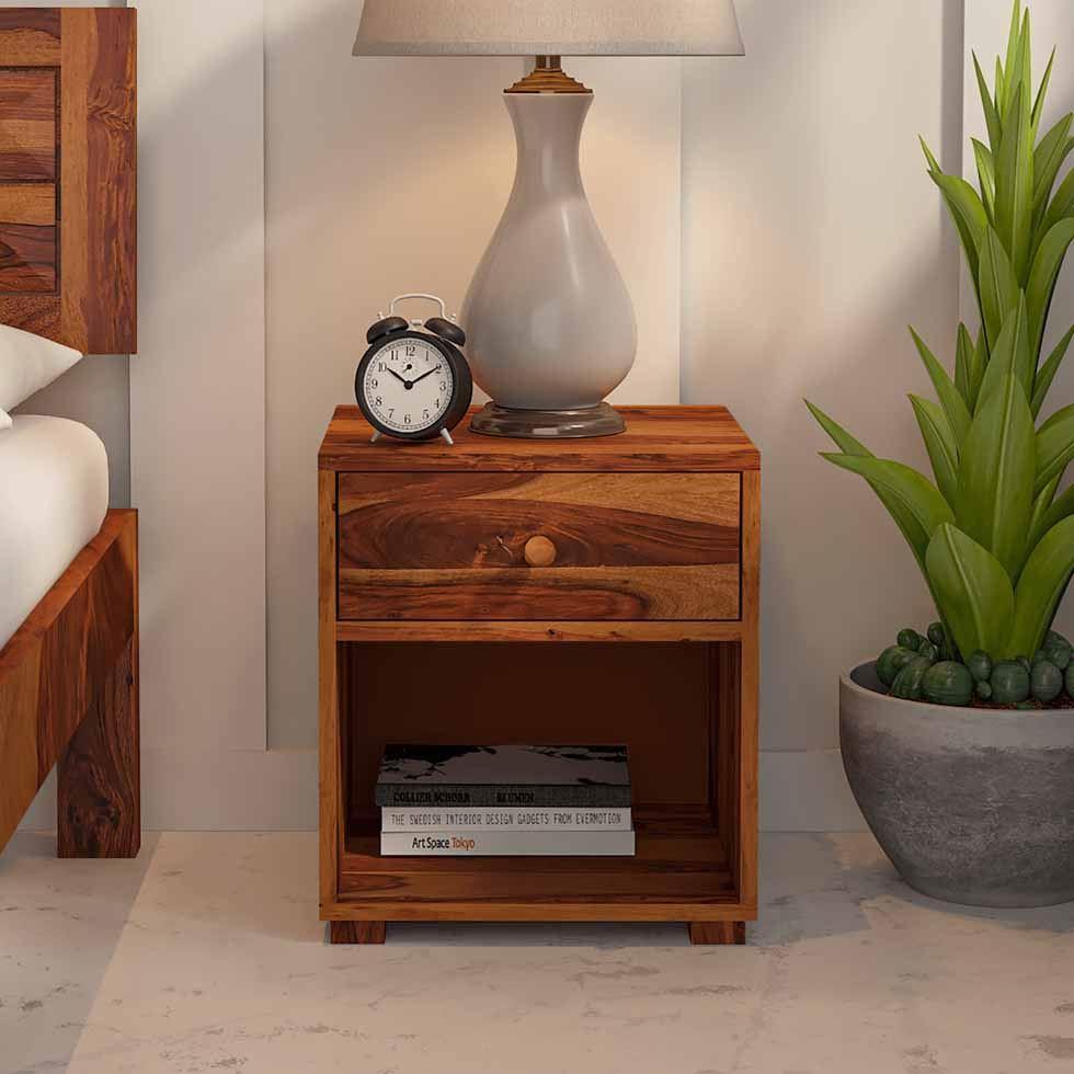 Wooden Bedside Table Image