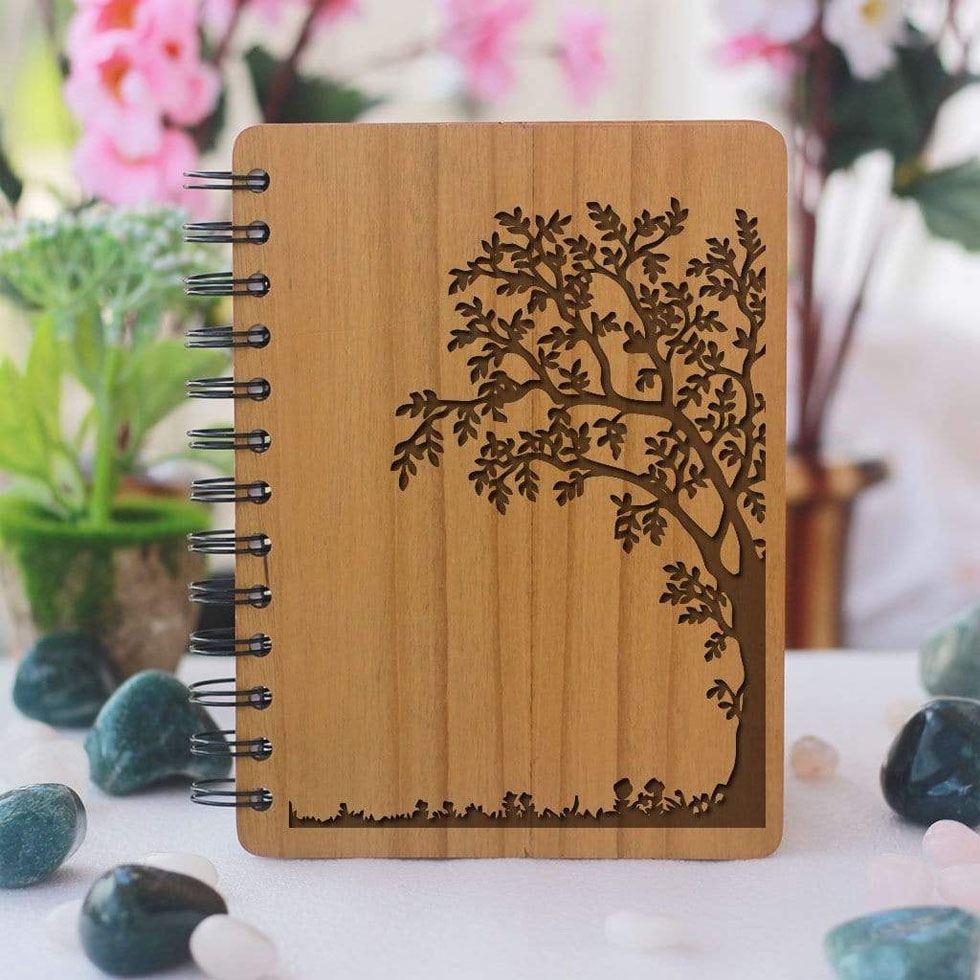 Wooden Cover Paper Notebook Image