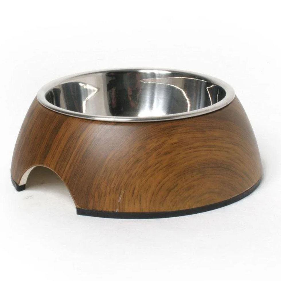 Wooden Dog Bowl Image