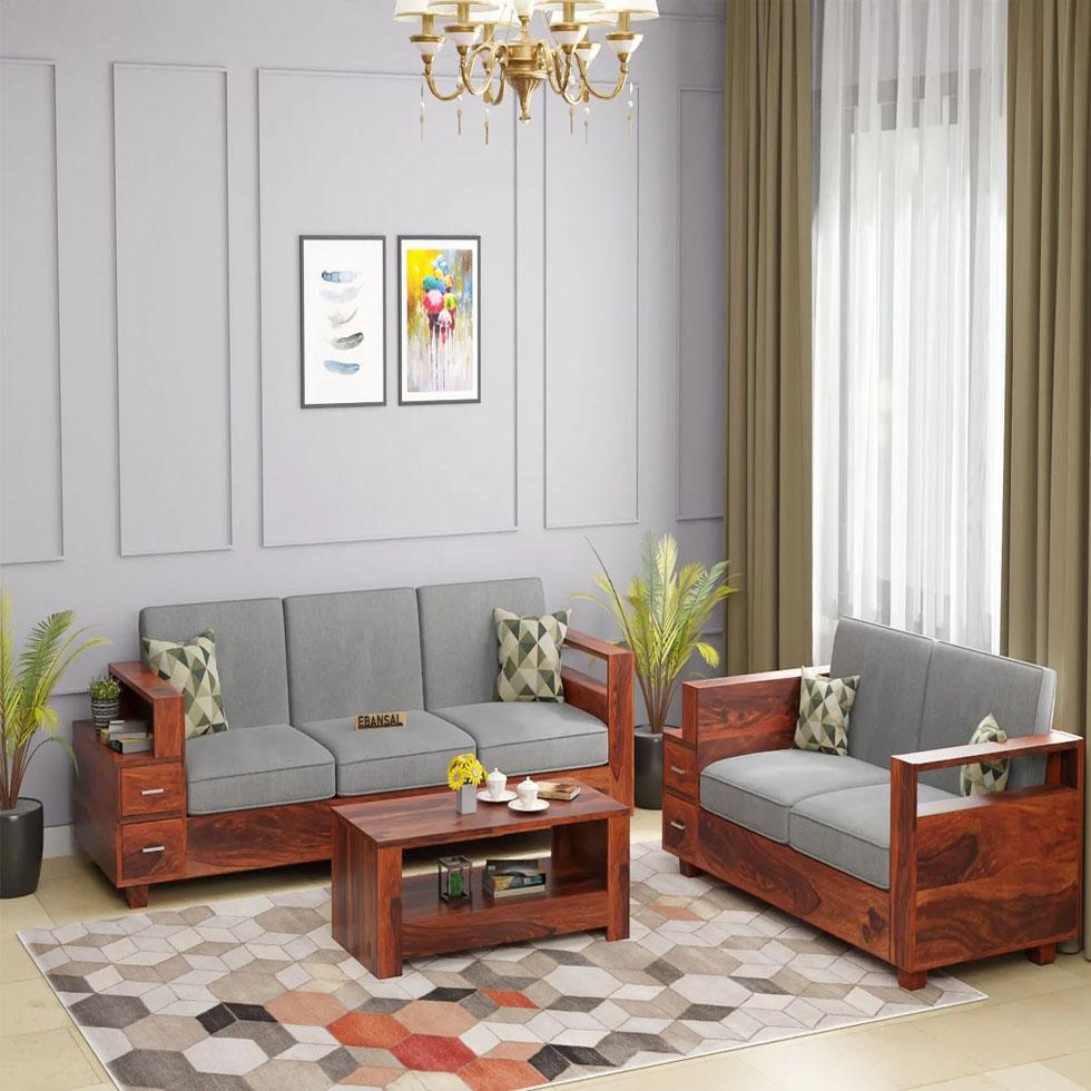 Wooden Seater Sofa Set Image