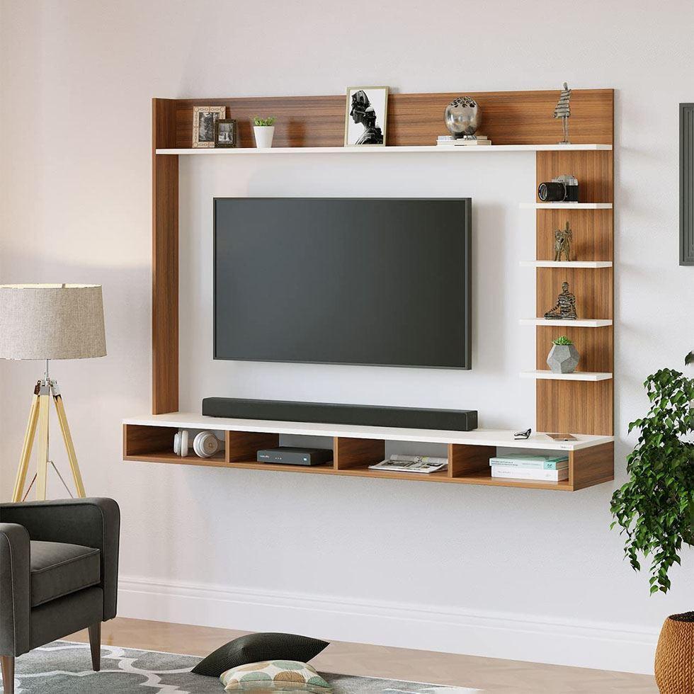 Wooden Tv Wall Unit Image