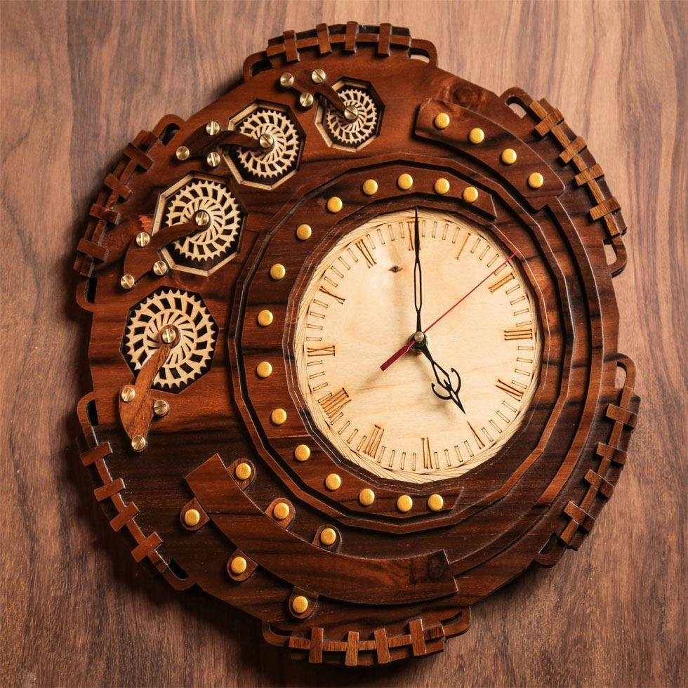 Wooden Wall Clock Image