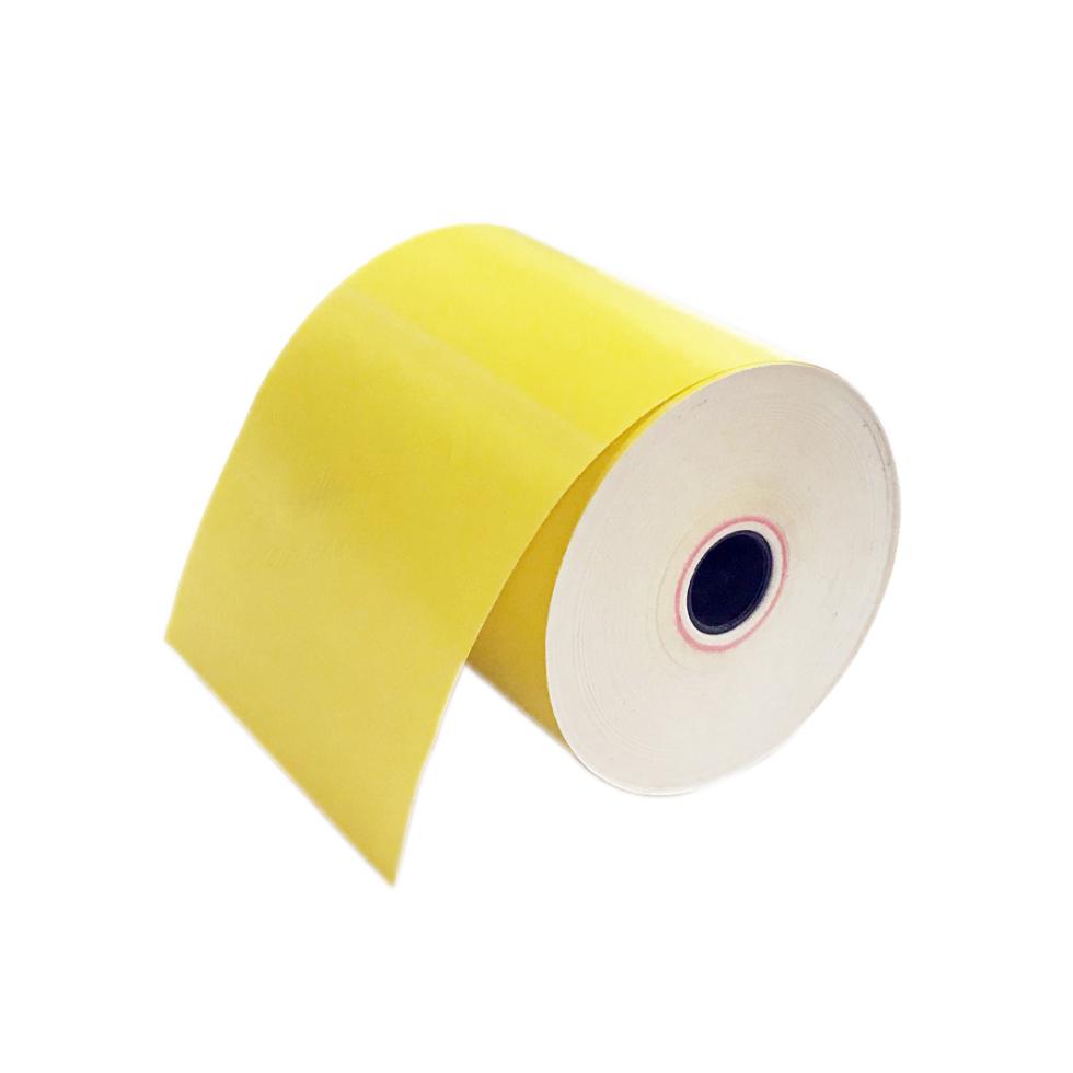 Top Coat Yellow Glassine Liner Thermal Paper Rolls Image