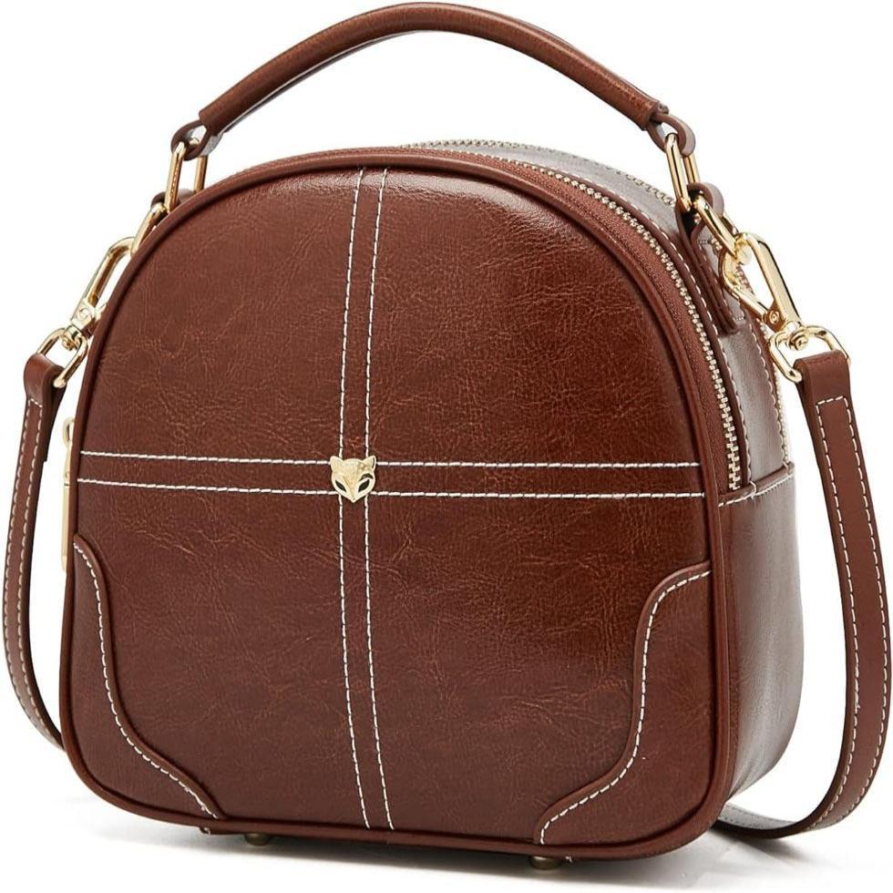 Zipper Leather Handbag Image